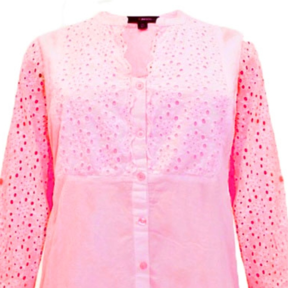 NWT cotton eyelet embroidered tunic - Picture 5 of 9